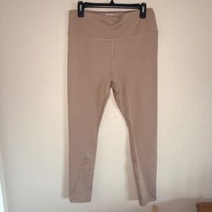 Reformation Womens 1X EcoStretch High Rise Tan Leggings Yoga Pilates Workout Gym